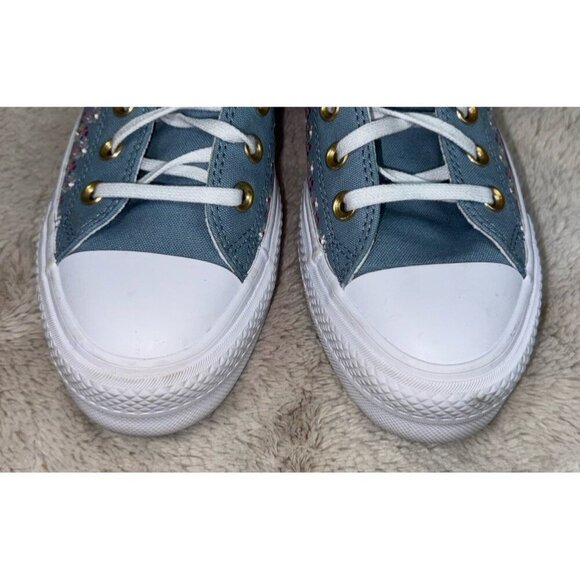 CONVERSE Women’s Chuck Taylor AS Lift Embroidered Florals Shoe A12051C Size 8 - Picture 3 of 9